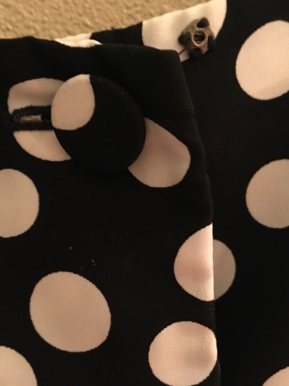 Elegant Mac Dress In Black With White Polka Dots. - Picture 4 of 4